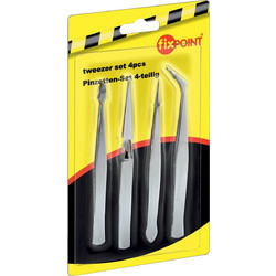 TWEEZER METALLIC 4Pcs FIXPOINT 77101 4 X ΤΣΙΜΠΙΔΕΣ ΜΕΤΑΛΛΙΚΕΣ