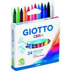 Giotto Cera Super Washable Κηρομπογιές Σετ 24τμχ