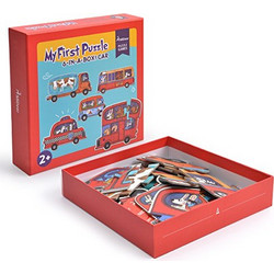 Παιδικό Puzzle Mideer My First Puzzle 6 In a Box Car 18 Κομμάτια