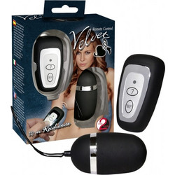 You2Toys Velvet E7 Δονητής Egg για Ζευγάρια με Τηλεχειριστήριο 6cm Μαύρος