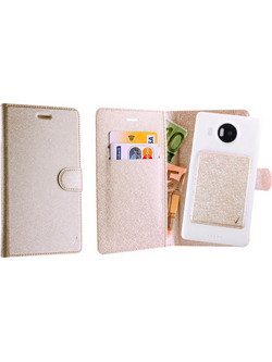VOLTE-TEL LEATHER GOLD BOOK ΘΗΚΗ UNIVERSAL 5.1in-5.7in 3M MAGNET VOLTE-TEL