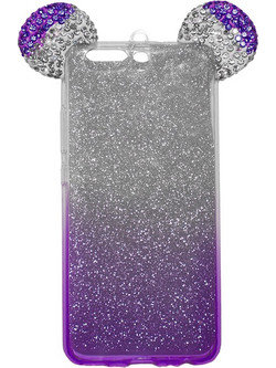 Back Cover Σιλικόνης Glitter Ears As Mickey Μωβ P10 Plus