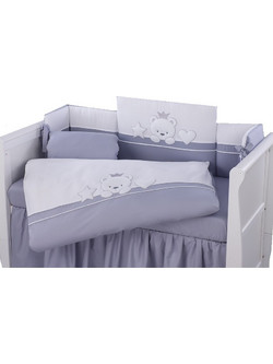 Tuttolina Royal Bear Σετ Κούνιας Grey 7τμχ