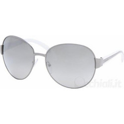 Prada SPR 54LS 5AV4S1 Γυναικεία Γυαλιά Ηλίου Στρογγυλά Μεταλλικά Ασημί με Γκρι Polarized Φακό