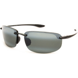 Maui Jim 407-02 Ανδρικά Γυαλιά Ηλίου Ορθογώνια Μεταλλικά Μαύρα με Μαύρο Καθρέπτη Φακό