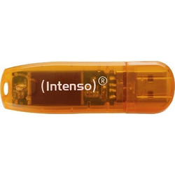 Intenso Rainbow Line 64GB USB Stick 2.0 με USB-A Πορτοκαλί