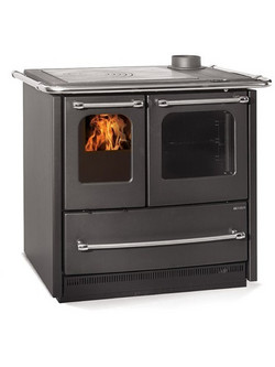 La Nordica Sovrana Easy Evo Black Ατσάλινη Ξυλόσομπα Αερόθερμη με Φούρνο 9kW