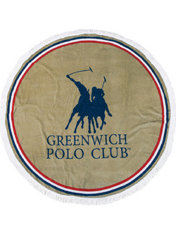 Greenwich Polo Club 2825 Στρογγυλή Πετσέτα Θαλάσσης Εκρού