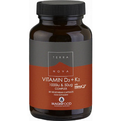TerraNova Vitamin D3 & K2 1000iu & 50μg Complex 50 Κάψουλες