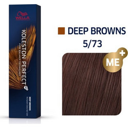 Wella Koleston Perfect Me+ Deep Browns 5/73 Καστανό Ανοιχτό Καφέ Χρυσό Μόνιμη Βαφή Μαλλιών 60ml
