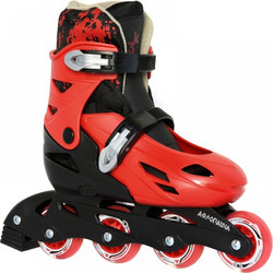 Αθλοπαιδιά Inline Αυξομειούμενα Rollers Μαύρα Κόκκινα 3K 2.1083