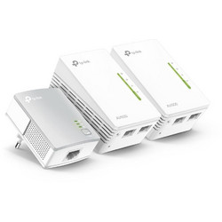 TP-Link TL-WPA4220TKIT V5 Powerline Τριπλό Kit για Ασύρματη Σύνδεση WiFi 4 με 2 Θύρες Ethernet