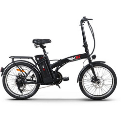 RKS MX25 Σπαστό Ηλεκτρικό Ποδήλατο Πόλης 20" 250W με 6 Ταχύτητες και Δισκόφρενα Μαύρο