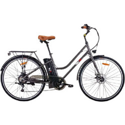 RKS MJ1 Γυναικείο Ηλεκτρικό Ποδήλατο Πόλης 28" 250W με 7 Ταχύτητες και Δισκόφρενα Γκρι