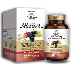 John Noa ALA 600mg as Alpha Lipoic Acid 60 Κάψουλες