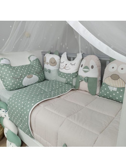 Baby Star Tiny Friends Σετ Κούνιας Olive 3τμχ