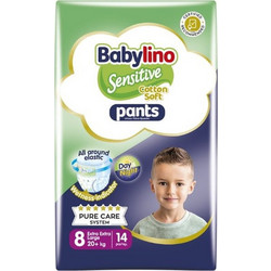 Babylino Sensitive Cotton Soft Pants Πάνες Βρακάκι No8 20kg+ 14τμχ
