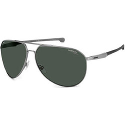 Carrera CA030S R80/QT Ανδρικά Γυαλιά Ηλίου Aviator Μεταλλικά Ασημί με Μαύρο Polarized Φακό