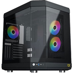 Xigmatek Cubi Black Gaming Midi Tower Κουτί Υπολογιστή RGB με Πλαϊνό Παράθυρο