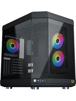 Xigmatek Cubi Black Gaming Midi Tower Κουτί Υπολογιστή RGB με Πλαϊνό Παράθυρο