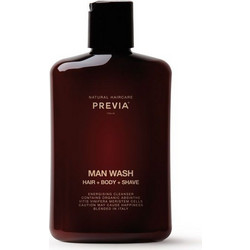 Previa Man Wash Hair & Body Shave Καθαριστικό για Γένια 250ml