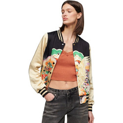 Superdry Γυναικείο Μπουφάν Bomber Μακρύ Μπεζ W5011668A-2TY