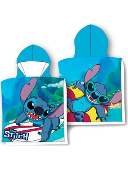 Disney Stitch Surf Παιδικό Πόντσο Θαλάσσης Microfibre Γαλάζιο 50x100cm