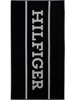 Tommy Hilfiger Πετσέτα Θαλάσσης Μαύρη 100x180cm UU0UU00098-DW5