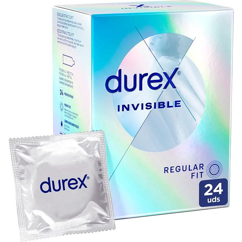 Durex Invis Durex Invisible Extra Thin Προφυλακτικά Λεπτά με Λιπαντικό 24τμχ ...