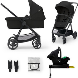 Kinderkraft Newly Καρότσι Μωρού 3 σε 1 Black