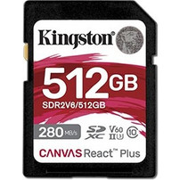 Kingston Canvas React Plus SDXC 512GB Class 10 U3 V60 UHS-II