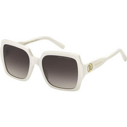 Marc Jacobs MARC731S SZJ/HA Γυναικεία Γυαλιά Ηλίου Τετράγωνα Κοκάλινα Λευκά με Μαύρο Polarized Φακό