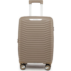 Amber AM1005 Βαλίτσα Καμπίνας 55x35x23cm με 4 Ρόδες Καφέ