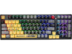 A4Tech A4TKLA47262 Μηχανικό Gaming Πληκτρολόγιο με Custom Red Διακόπτες RGB Black Yellow Grey