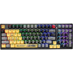 A4Tech A4TKLA47262 Μηχανικό Gaming Πληκτρολόγιο με Custom Red Διακόπτες RGB Black Yellow Grey