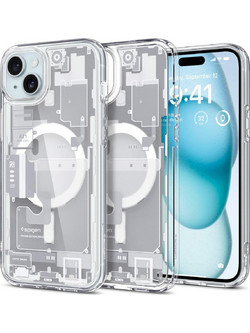 Spigen Ultra Hybrid MagSafe Back Cover Zero One White (iPhone 15 Plus)