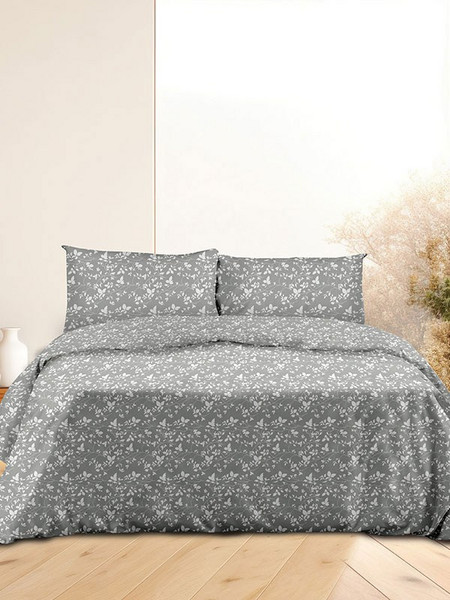 Sunshine Home Σετ Σεντόνια Μονά με Λάστιχο 105x205+30 040 Grey