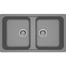 Elleci Life 450 Ένθετος Νεροχύτης Γρανίτη Αντιστρεφόμενος Granitek Titanium 86x50cm
