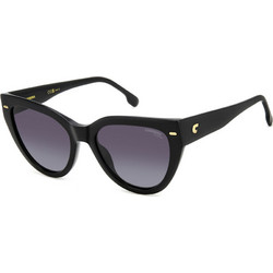 Carrera CA3017S 807WJ Γυναικεία Γυαλιά Ηλίου Οβάλ Κοκάλινα Μαύρα με Μαύρο Polarized Φακό