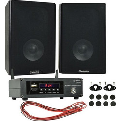 Adastra 2x AB5+S260 Σετ Ηχεία Εξωτερικού Χώρου 50W με Wi-Fi Μαύρα