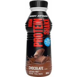Body Attack High Protein Shake Chocolate Πρωτεΐνη Όγκου 500ml