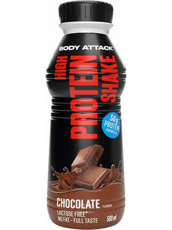 Body Attack High Protein Shake Chocolate Πρωτεΐνη Όγκου 500ml