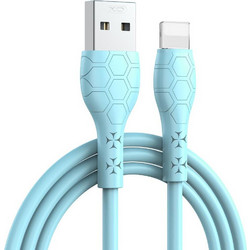XO NB240 USB-A to Lightning Cable 1m Light Blue 6920680839698