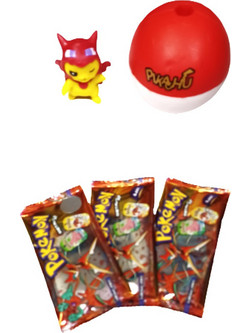 Pokemon 3 Φακελάκια Τάπες & Φιγούρα 61083