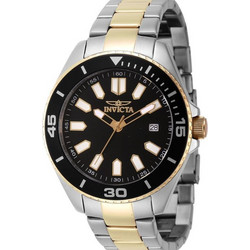 Invicta Pro Diver Ανδρικό Ρολόι με Ασημί Χρυσό Μεταλλικό Μπρασελέ 46319