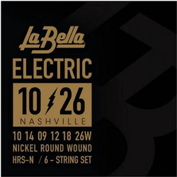 La Bella HRS-N Σετ 6 Χορδές Ηλεκτρικής Κιθάρας Nickel Plated Steel 10-26"