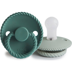 Frigg Rope Πιπίλες Καουτσούκ 0-6m Sage Vintage Green 2τμχ