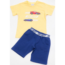 TraX Παιδικό Σετ για Αγόρι Καλοκαιρινό Κίτρινο Royal Blue 41401