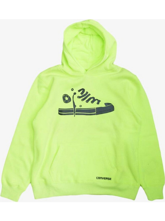 Converse Παιδικό Φούτερ με Κουκούλα Lime 961829-E19