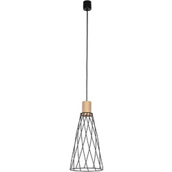 TK Lighting Modesto Κρεμαστό Φωτιστικό Οροφής Πλέγμα Μονόφωτο Μαύρο 10157
